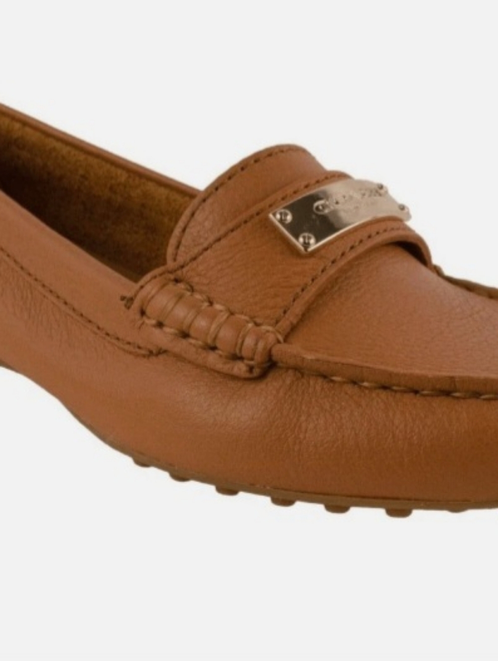 COACH Tassel-Style Leather Loafer in Cognac Size 7